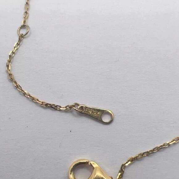 Rachel Zoe Gold Plated 925 Ster Silver Bracelet Pave 3 Blue Clover - Picture 10 of 15